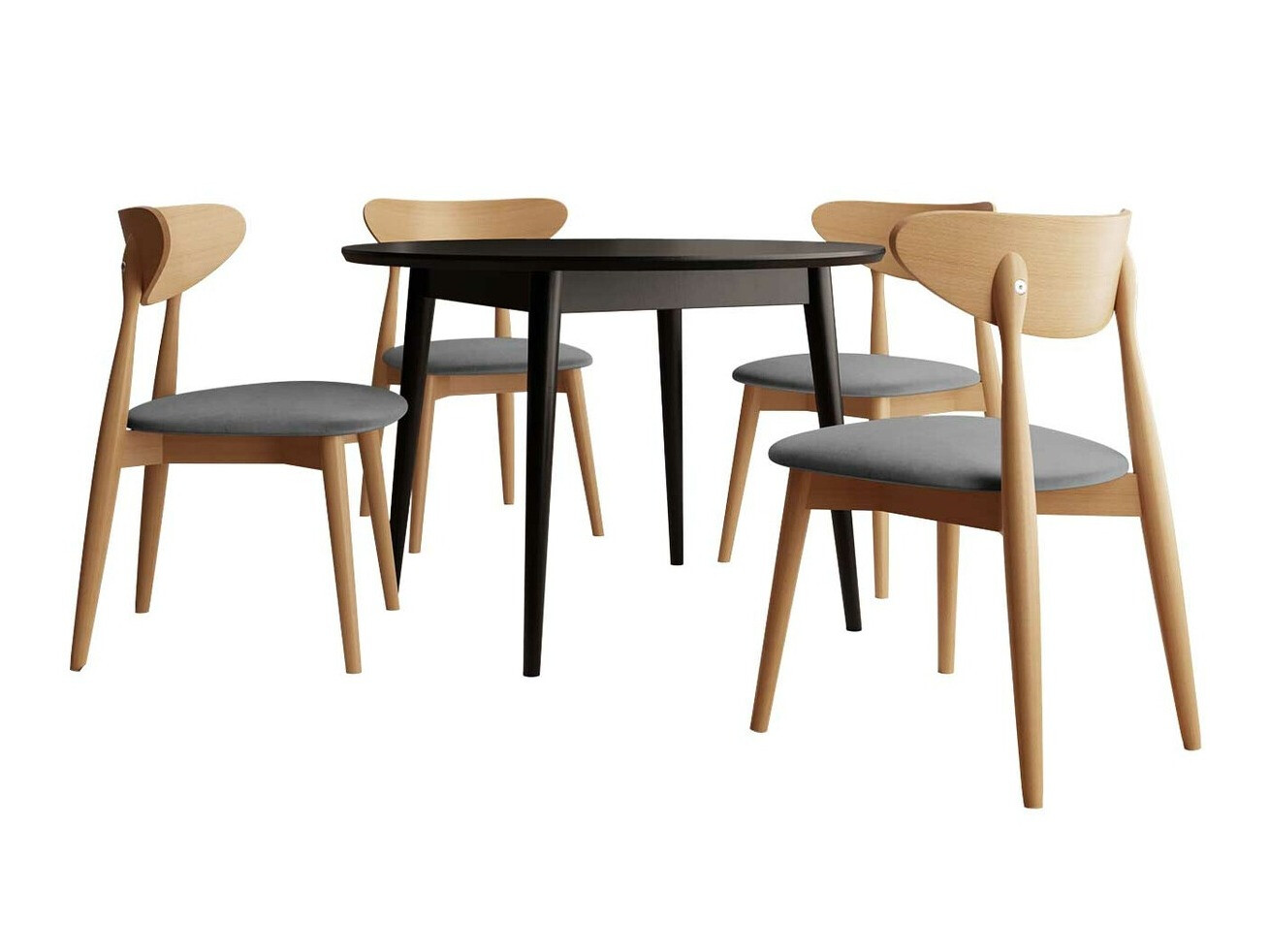 Trpezarijski set Racine 134 (Crno)