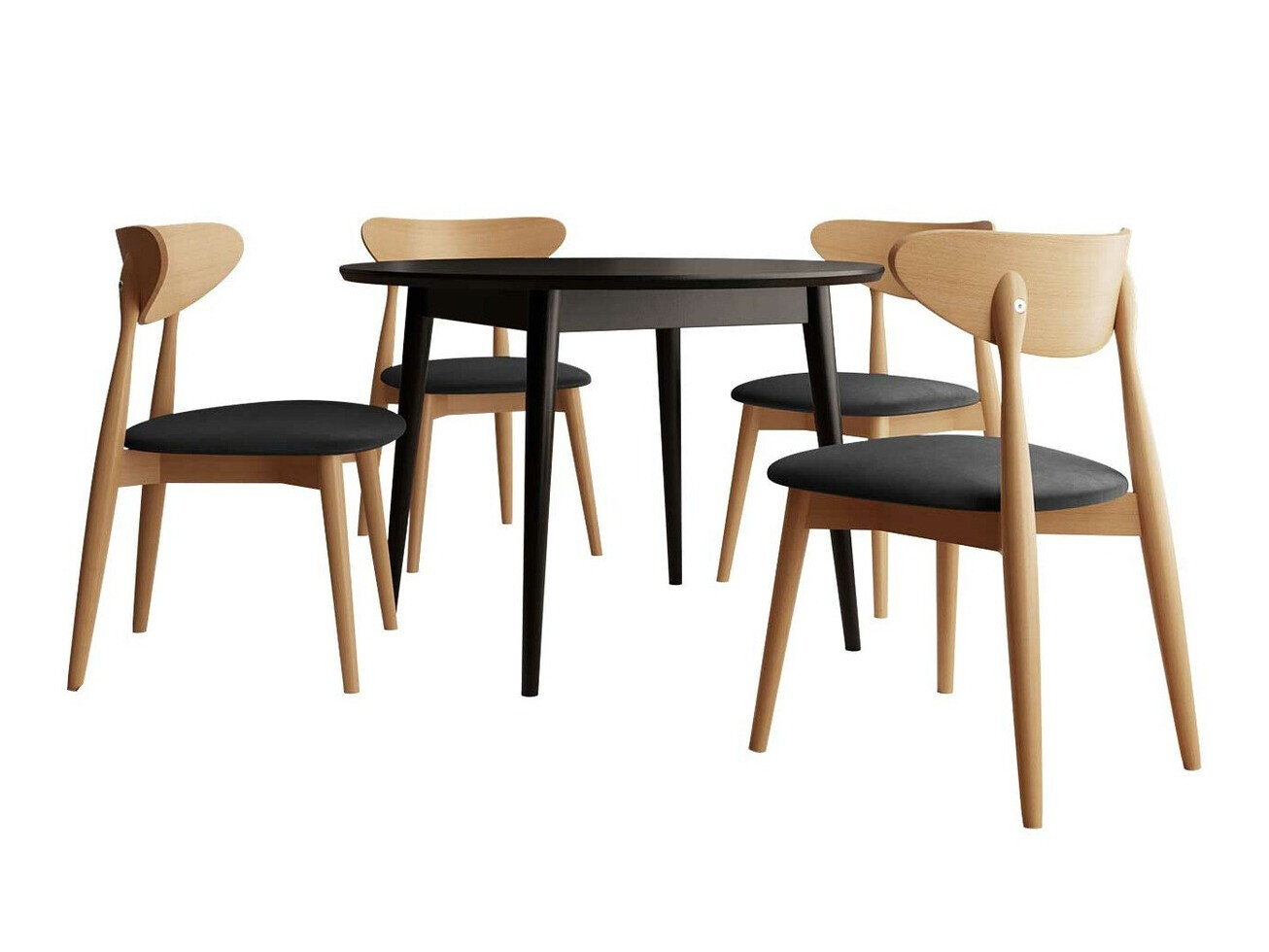 Trpezarijski set Racine 134 (Crno)