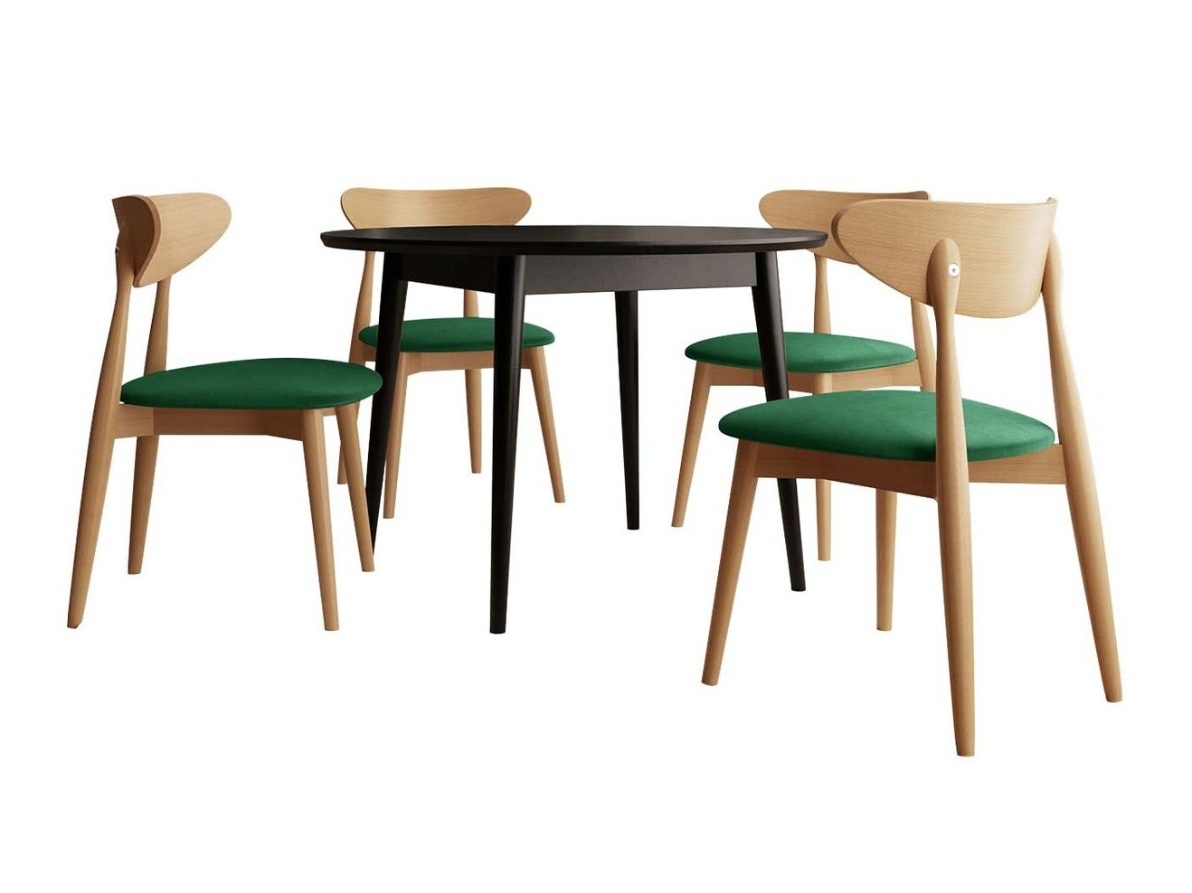 Trpezarijski set Racine 134 (Crno)