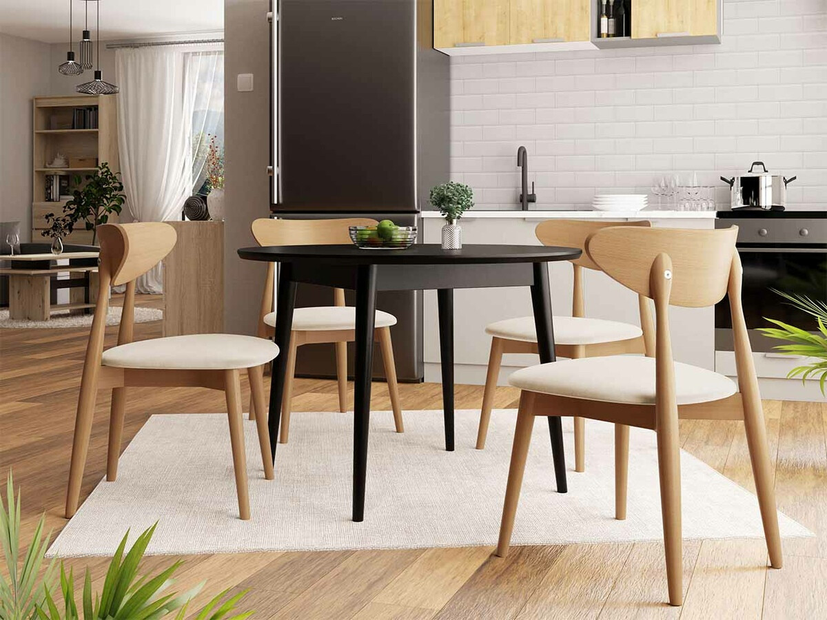 Trpezarijski set Racine 134 (Crno)