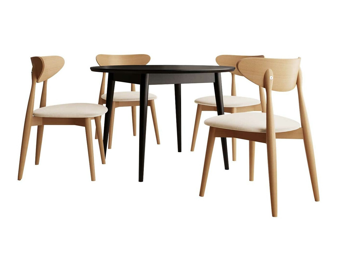 Trpezarijski set Racine 134 (Crno)