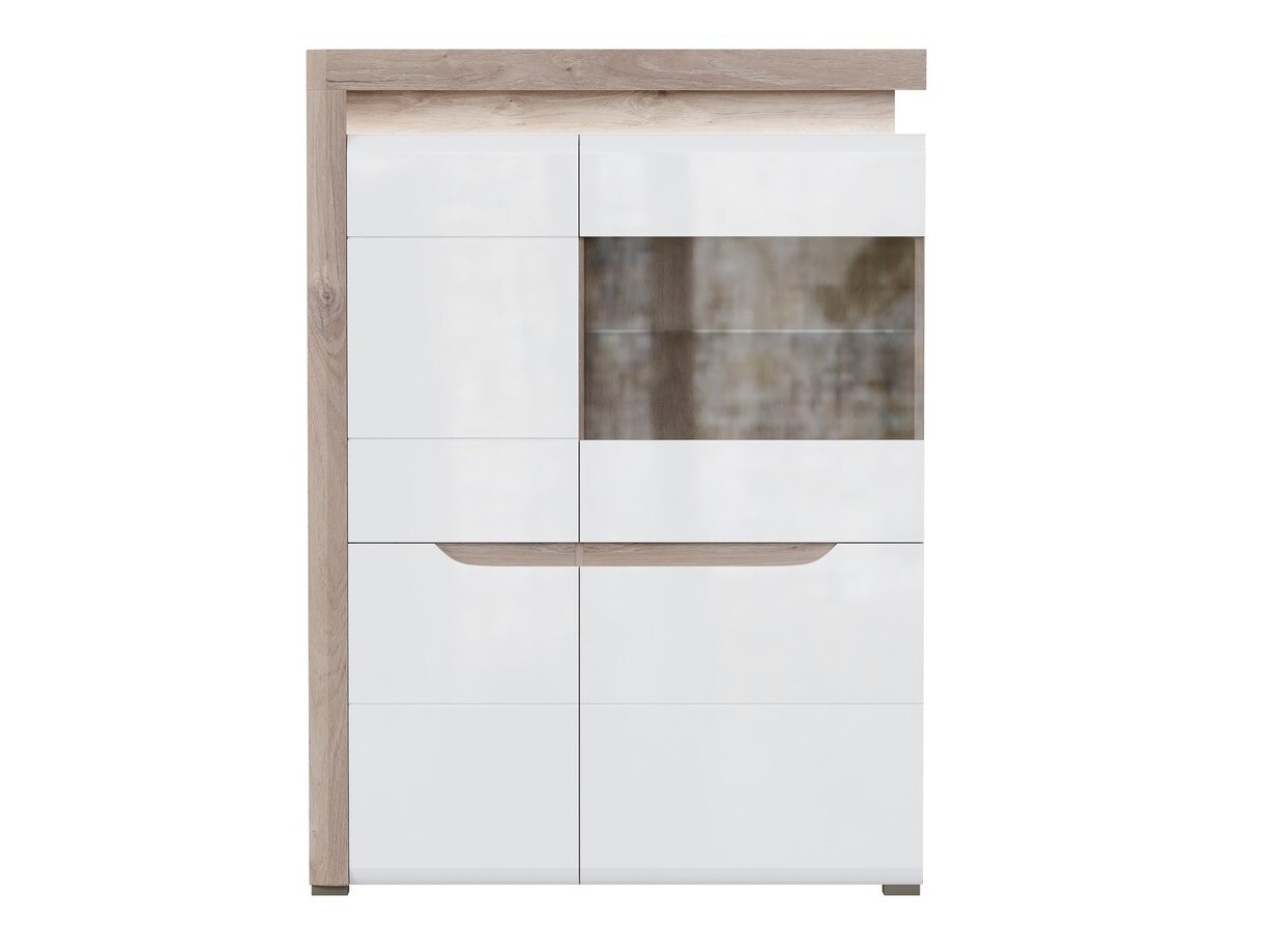 Ormarić Revelmi 104 (Hrast + Sjajno belo)