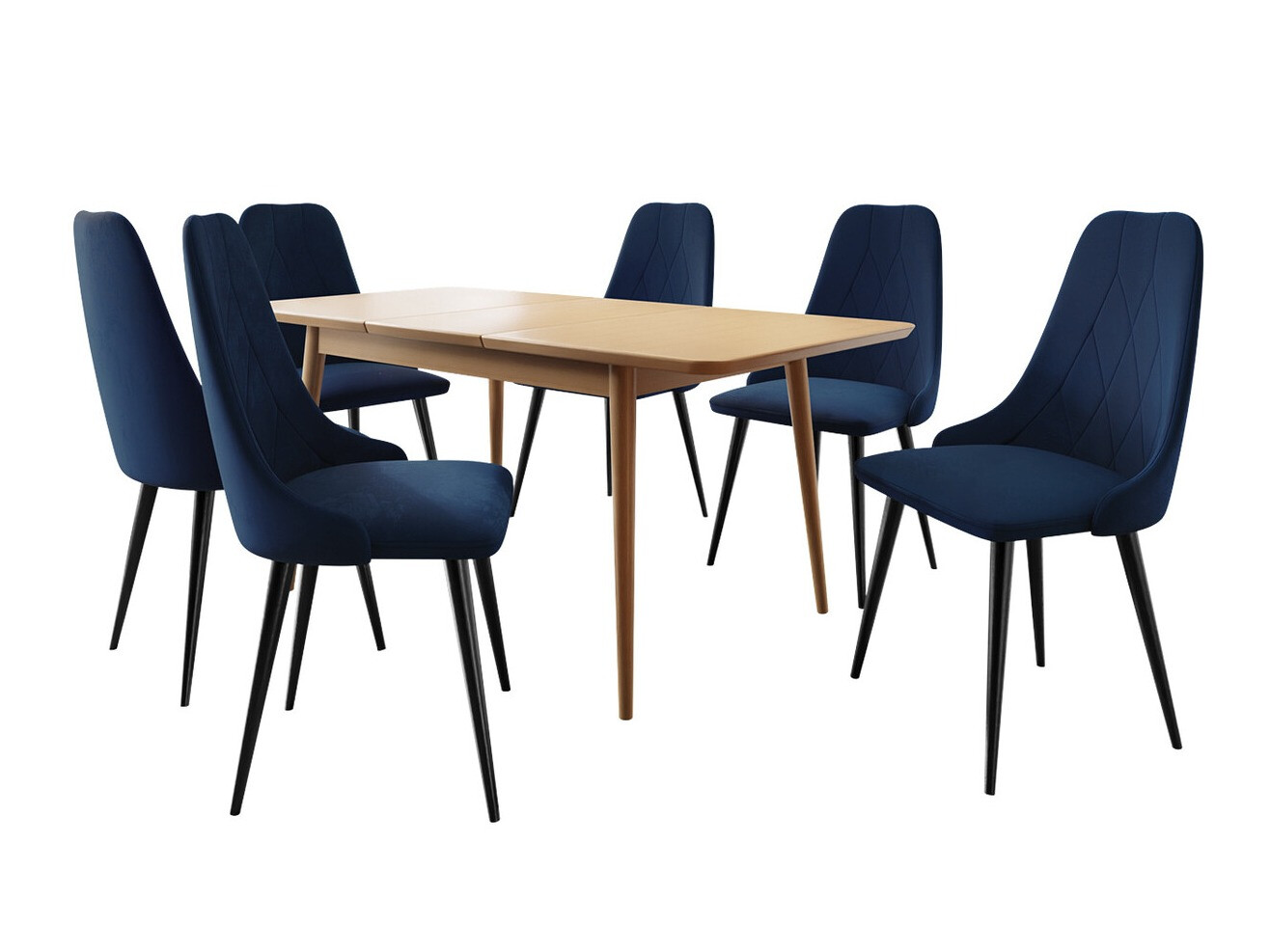 Trpezarijski set Racine 125 (Crno + Magic Velvet 2216)