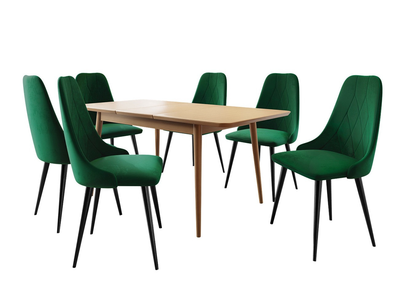 Trpezarijski set Racine 125 (Crno + Magic Velvet 2225)