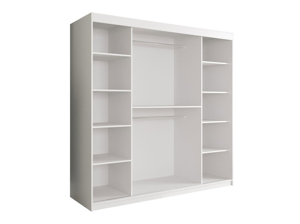 Ormar Hartford 250 (Mat crna + Beli mermer)