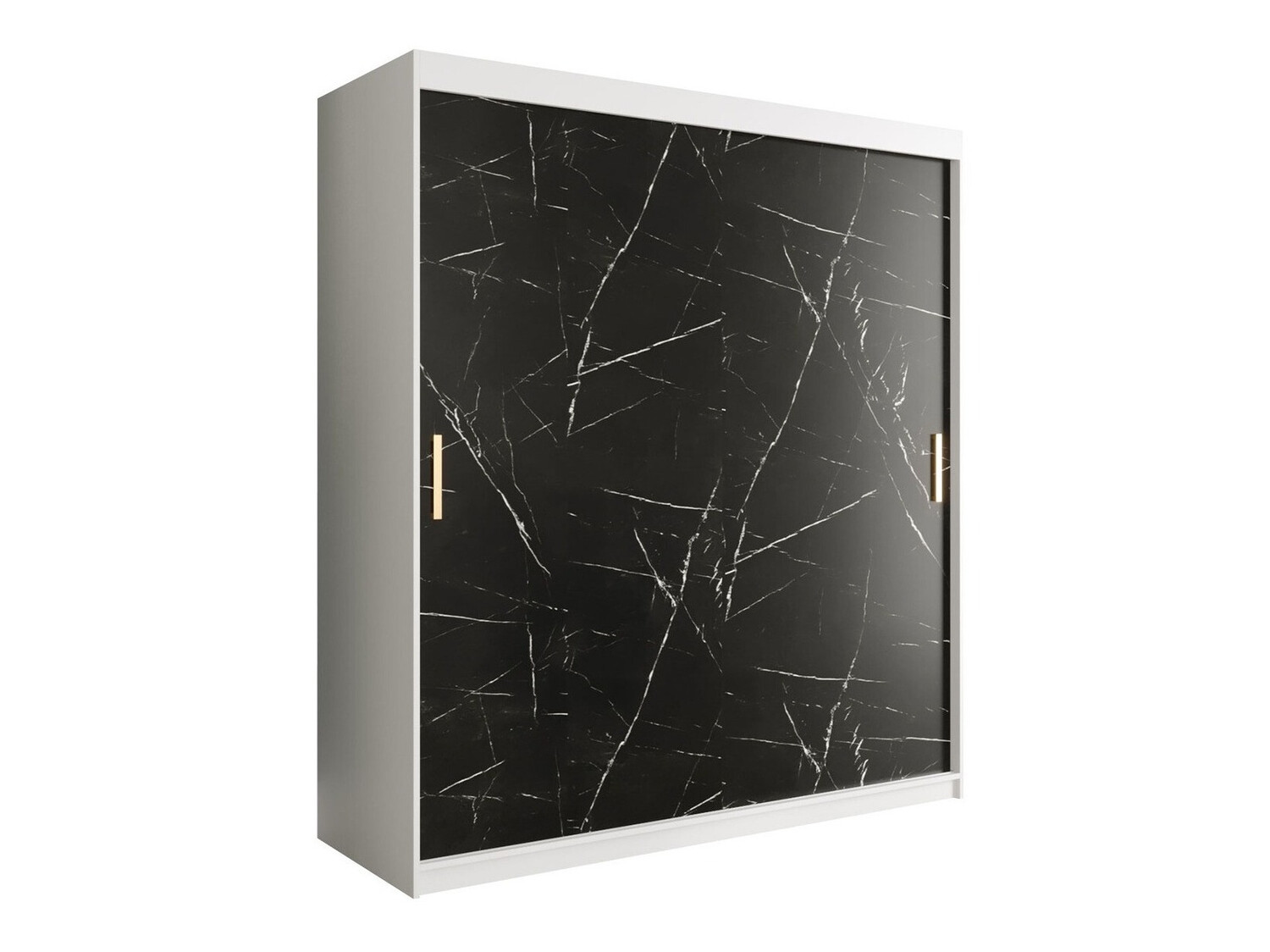 Ormar Hartford 249 (Mat belo + Crni mermer)