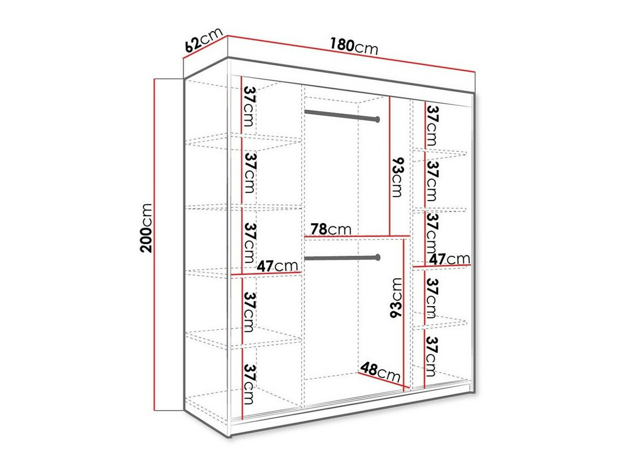 Ormar Hartford 249 (Mat crna + Beli mermer)