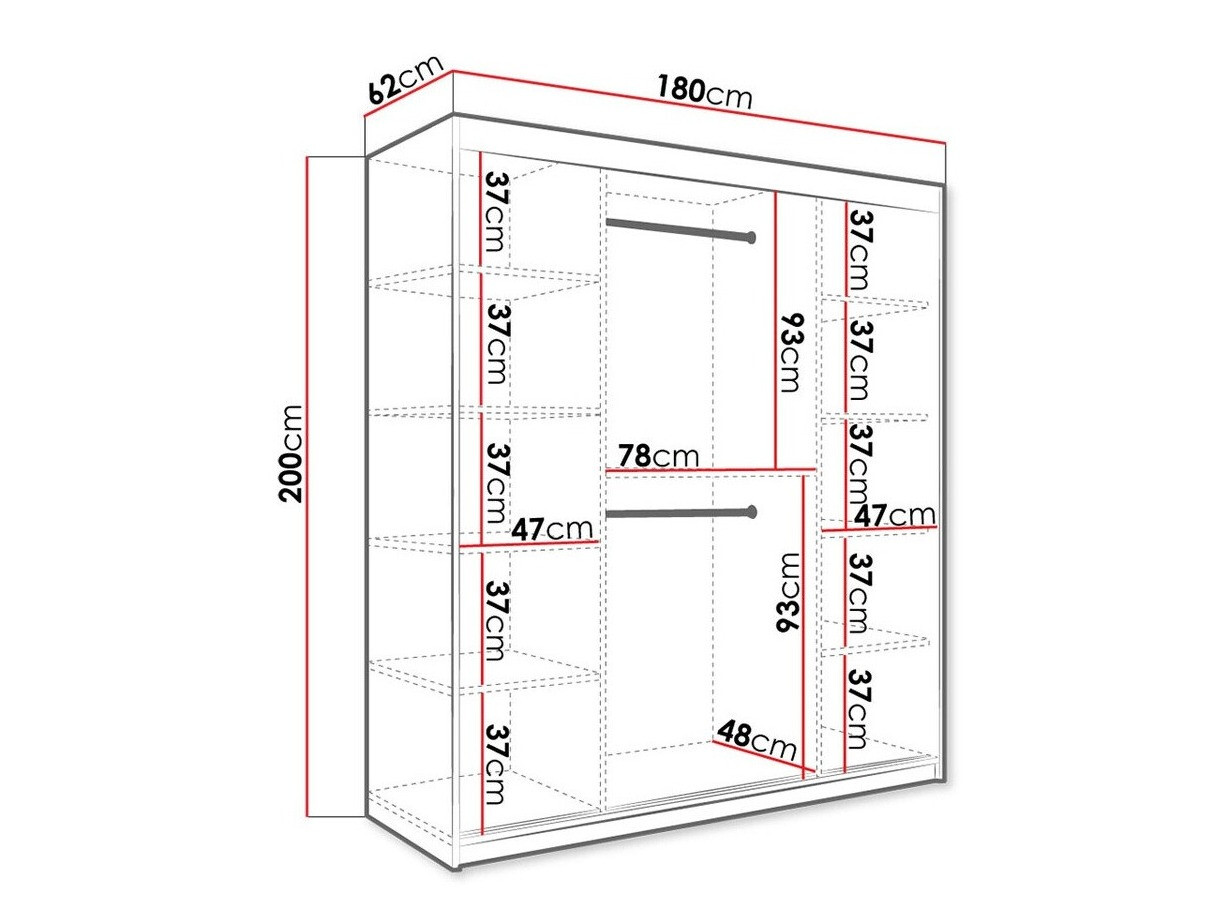Ormar Hartford 249 (Mat crna + Crni mermer)