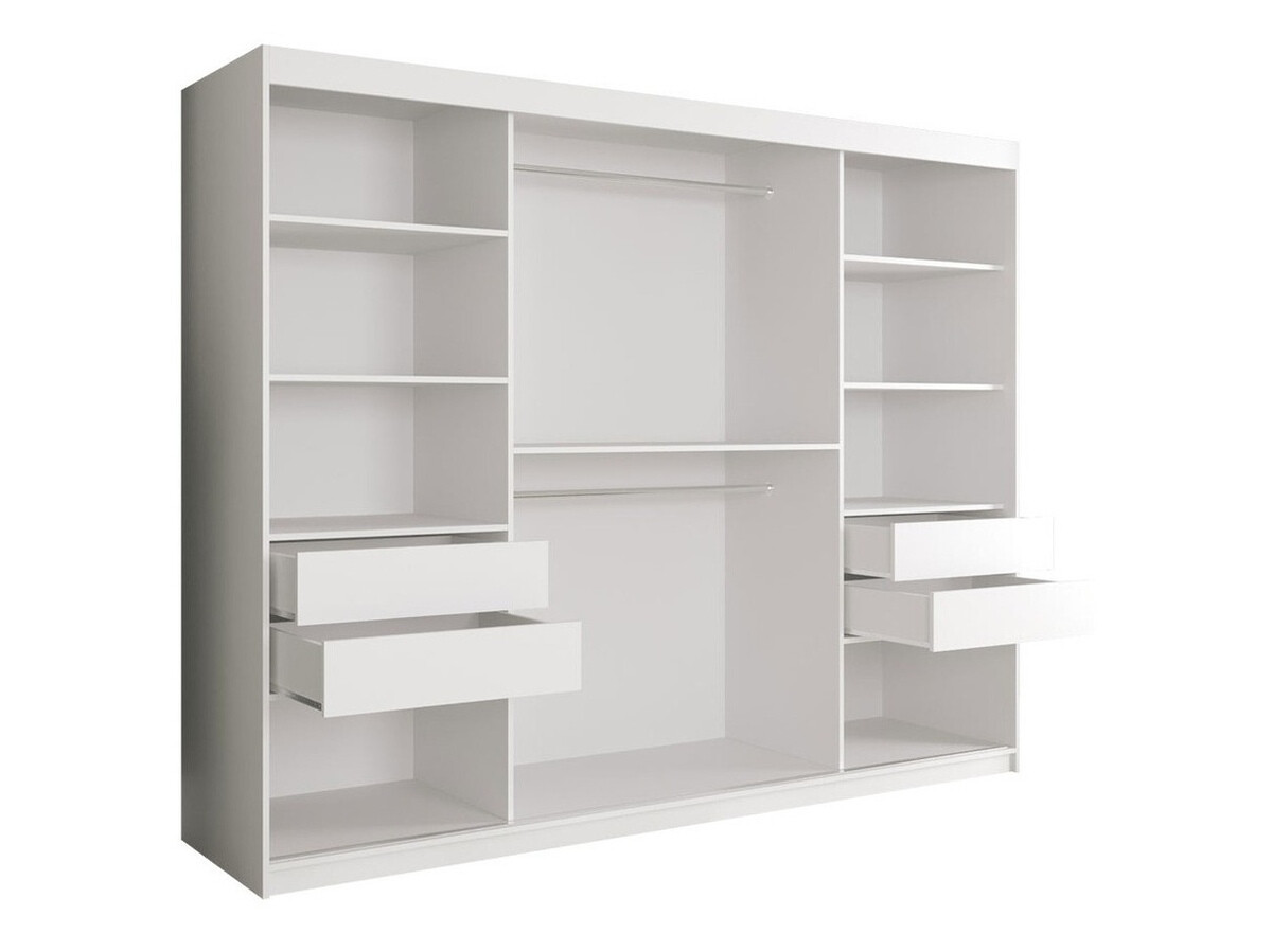 Ormar Hartford 263 (Mat belo + Crni mermer)