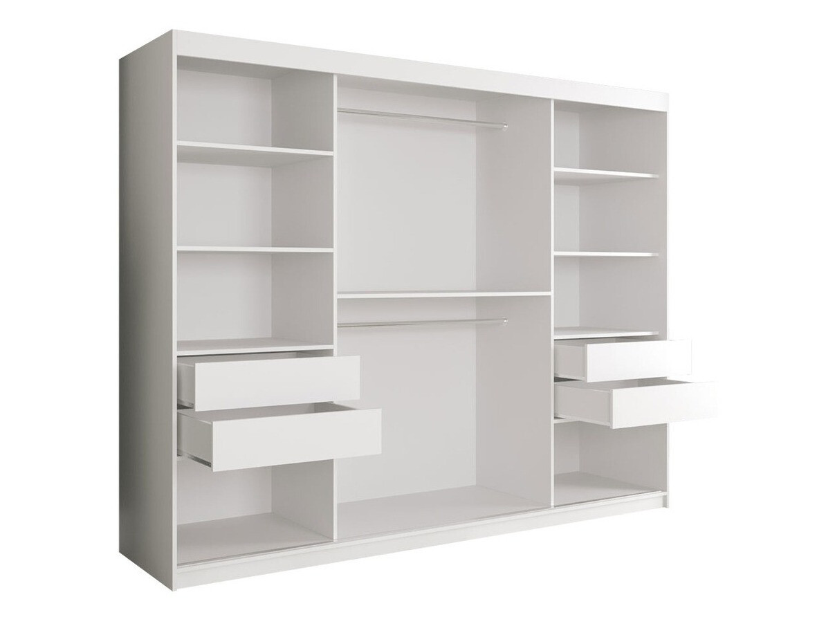 Ormar Hartford 263 (Mat crna + Crni mermer)