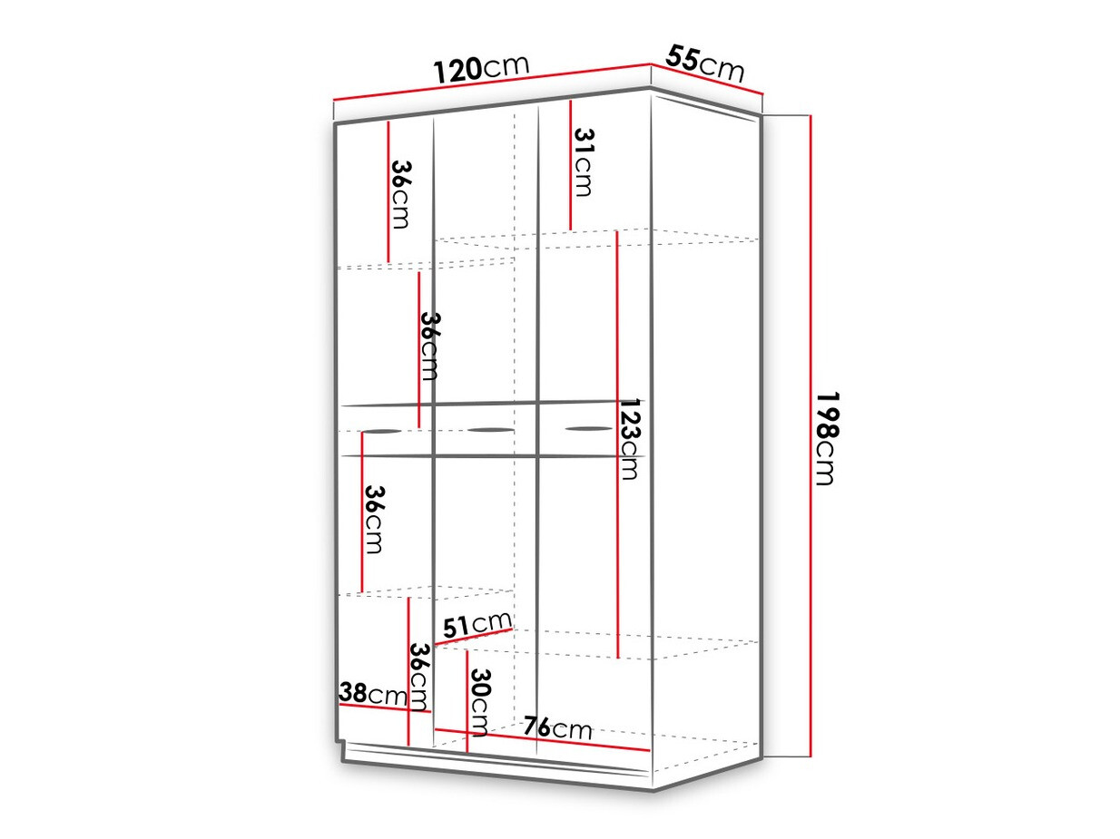 Ormar Campus (Belo + Sjajno belo)