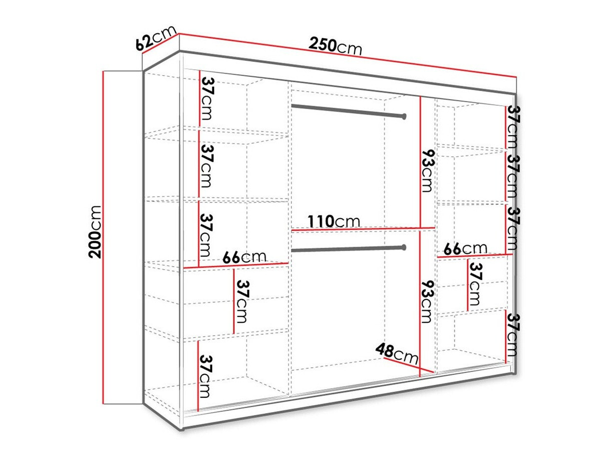 Ormar Hartford 245 (Mat crna + Crni mermer)