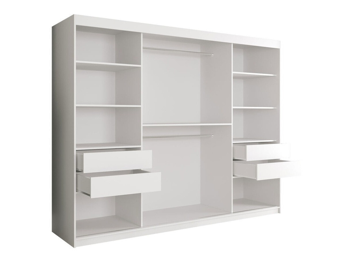 Ormar Hartford 245 (Mat crna + Crni mermer)