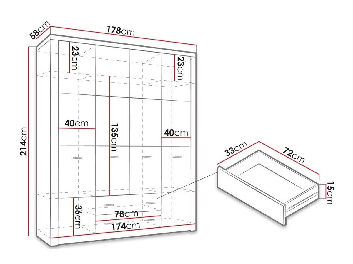 Ormar Serfeno 116 (Craft vhite)