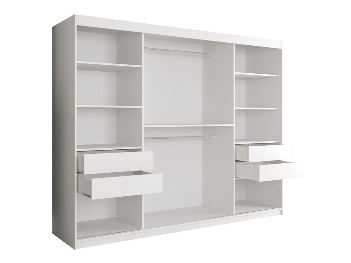 Ormar Hartford 245 (Mat belo + Crni mermer)