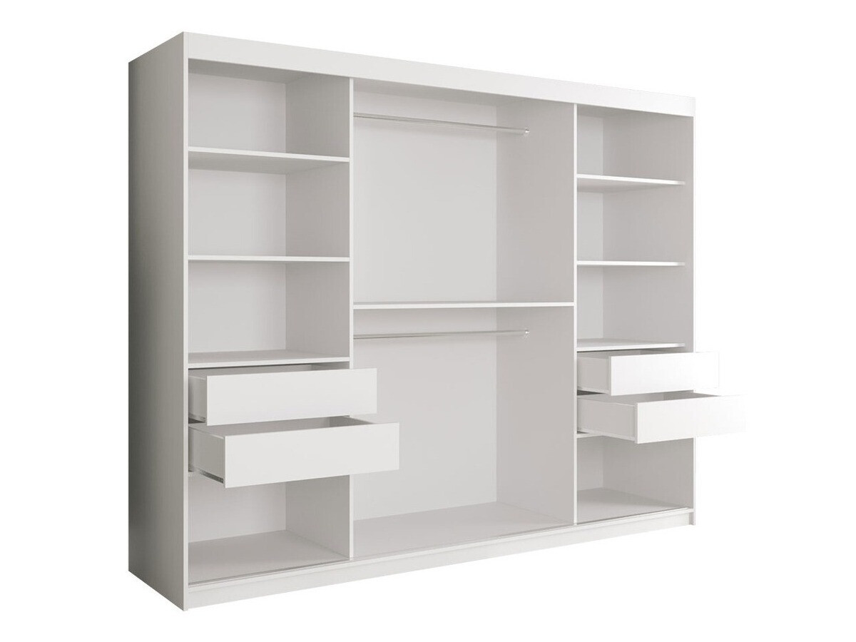 Ormar Hartford 251 (Mat belo + Crni mermer)