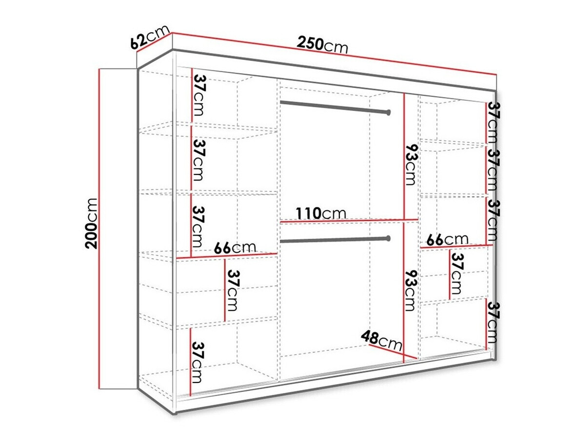 Ormar Hartford 251 (Mat crna + Beli mermer)