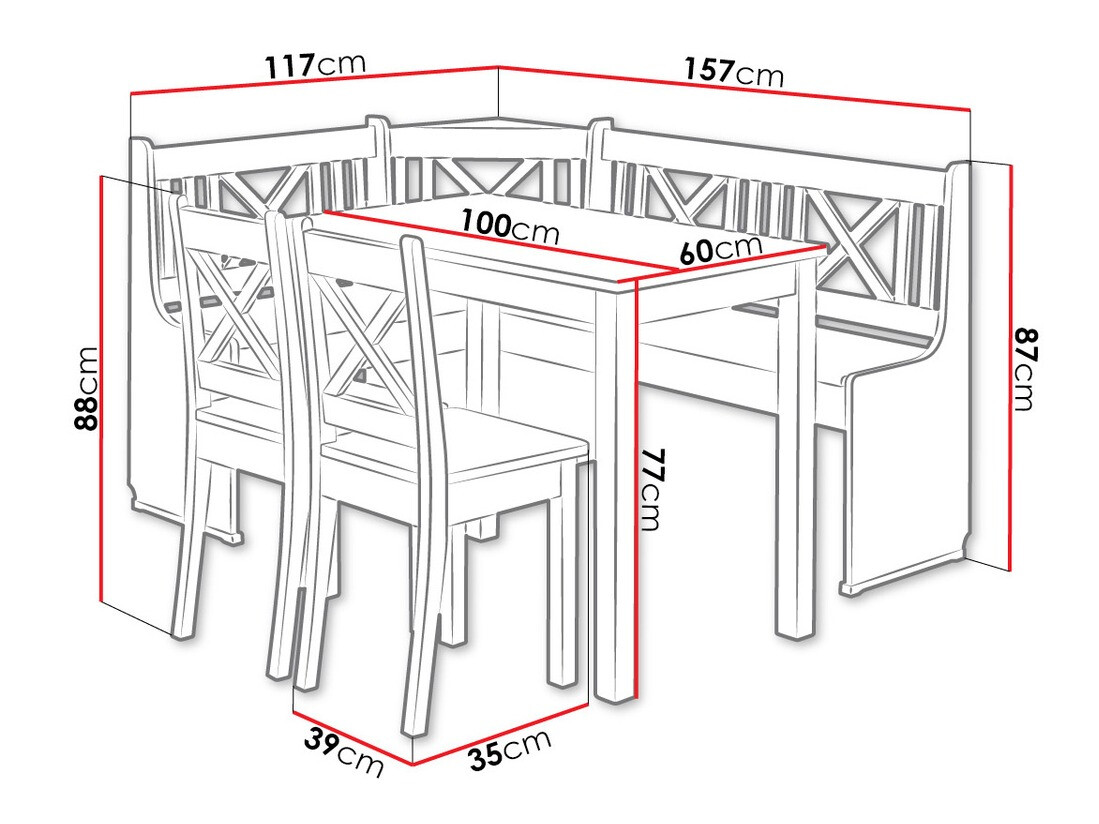 Kuhinjski ugao Edmond 107
