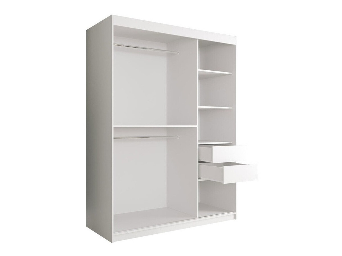 Ormar Hartford 260 (Mat belo + Crni mermer)