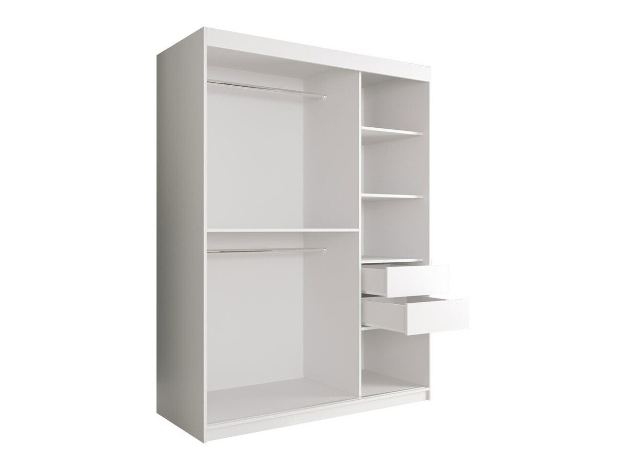 Ormar Hartford 260 (Mat crna + Crni mermer)