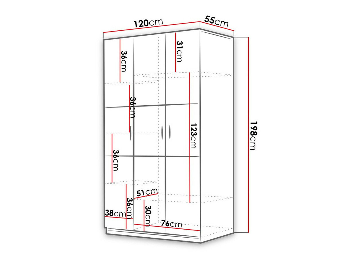 Ormar Salmere 108 (Belo + Sjajno belo + Sjaj siva)