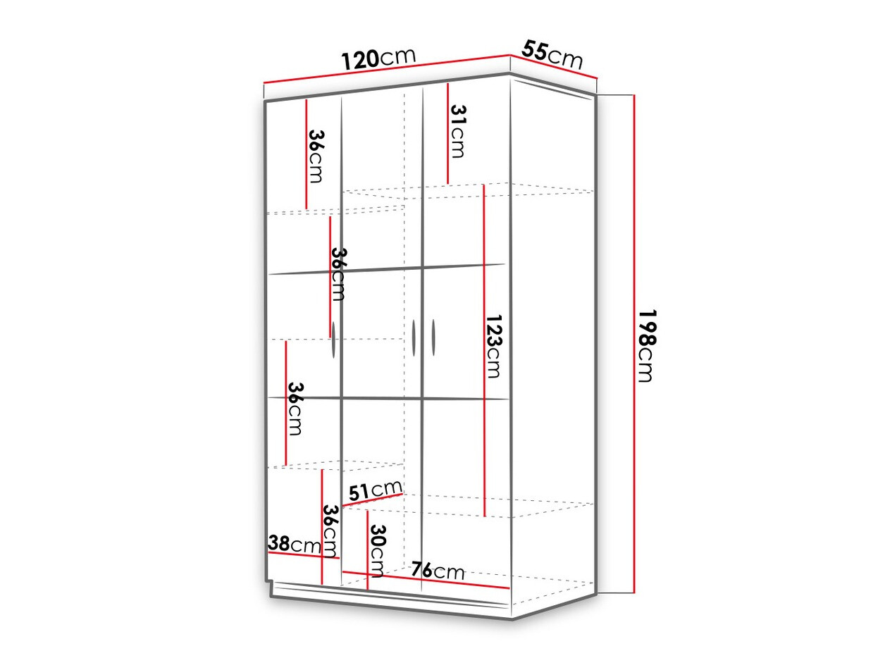 Ormar Salmere 108 (Belo + Sjajno belo)