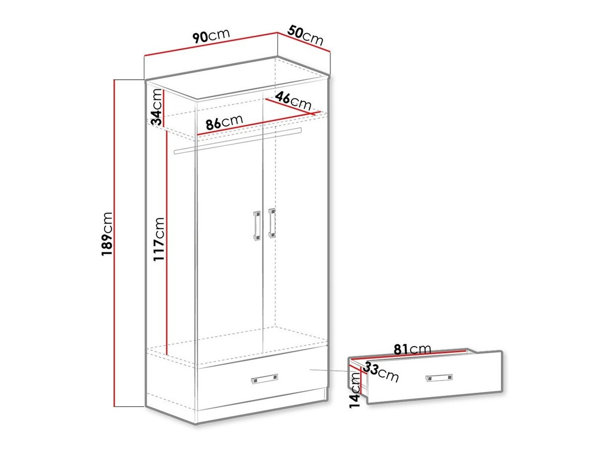 Ormar Sorviru 103 (Belo + Roza)