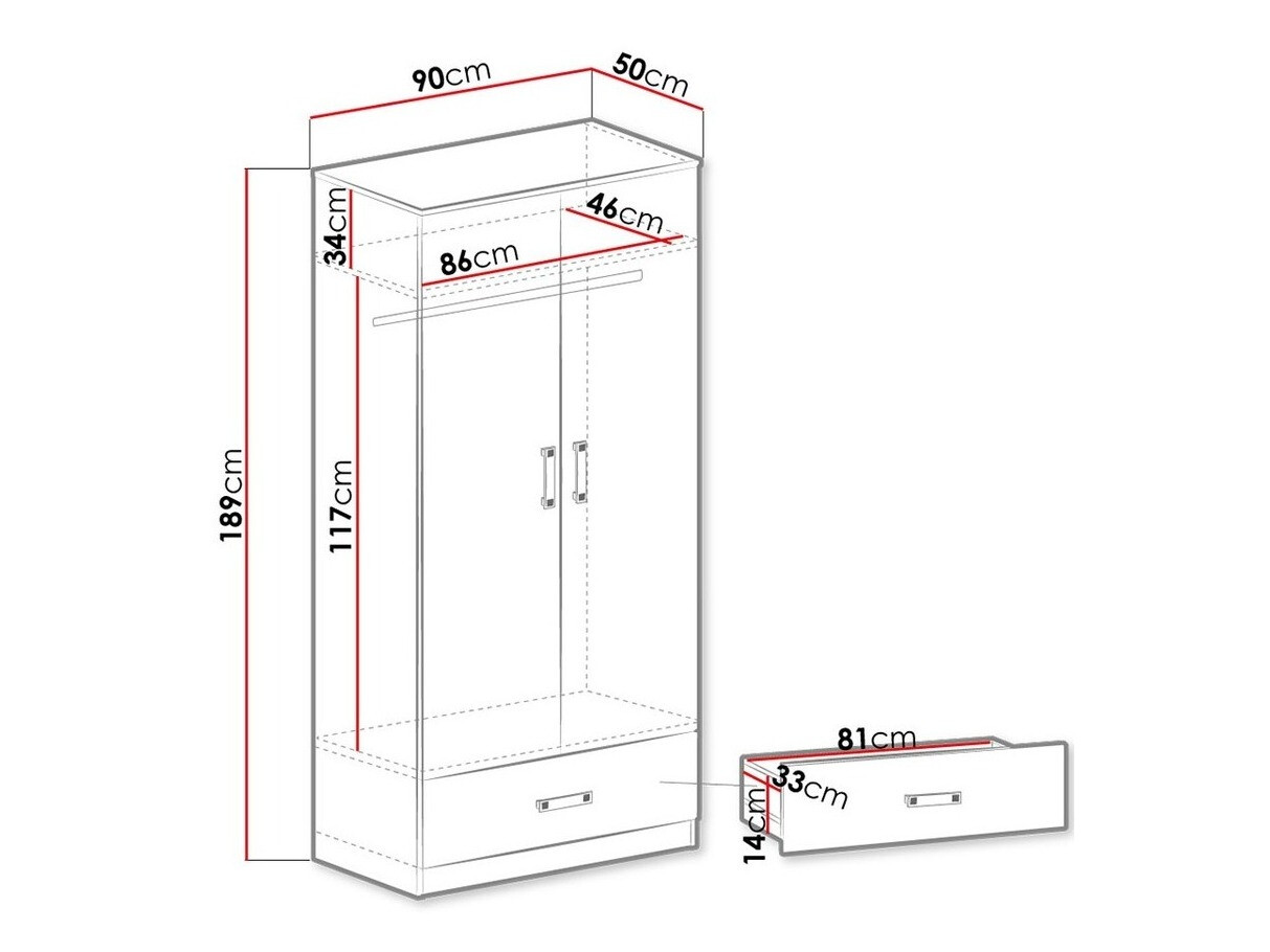 Ormar Sorviru 103 (Belo + Tirkizna)