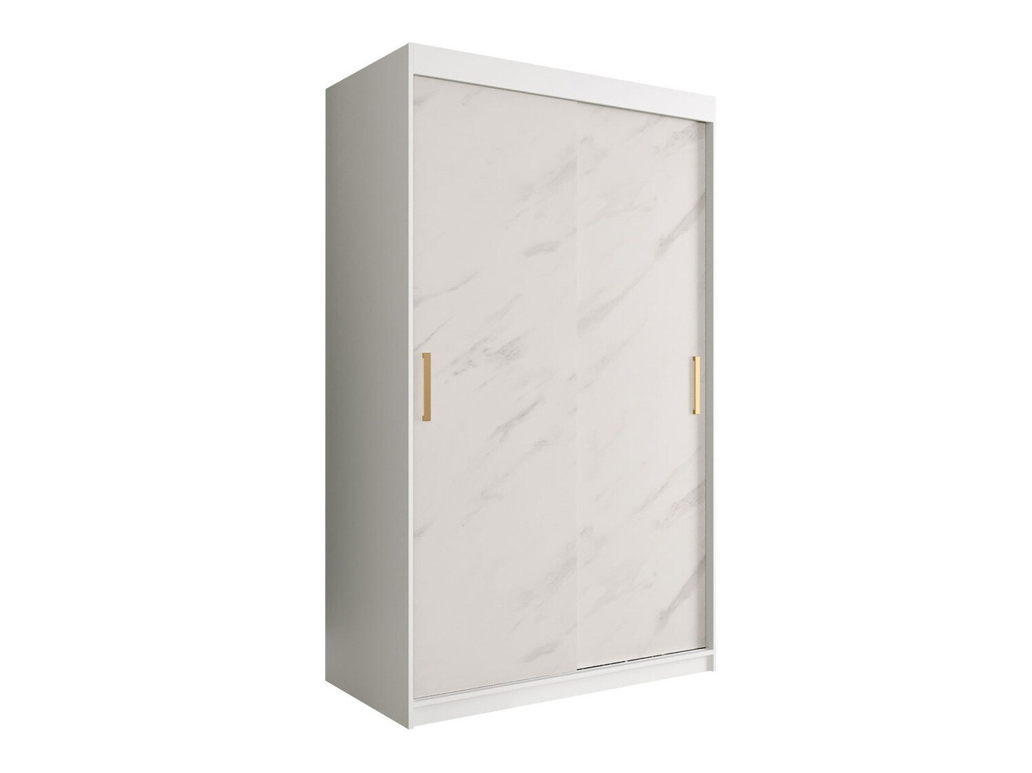 Ormar Hartford 247 (Mat belo + Beli mermer)