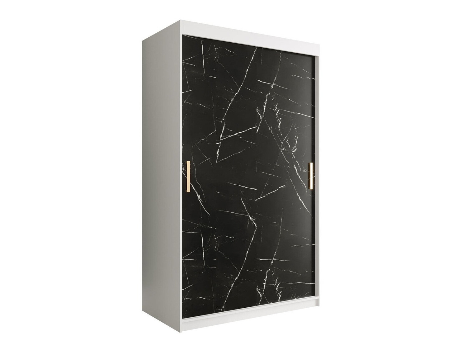 Ormar Hartford 247 (Mat belo + Crni mermer)