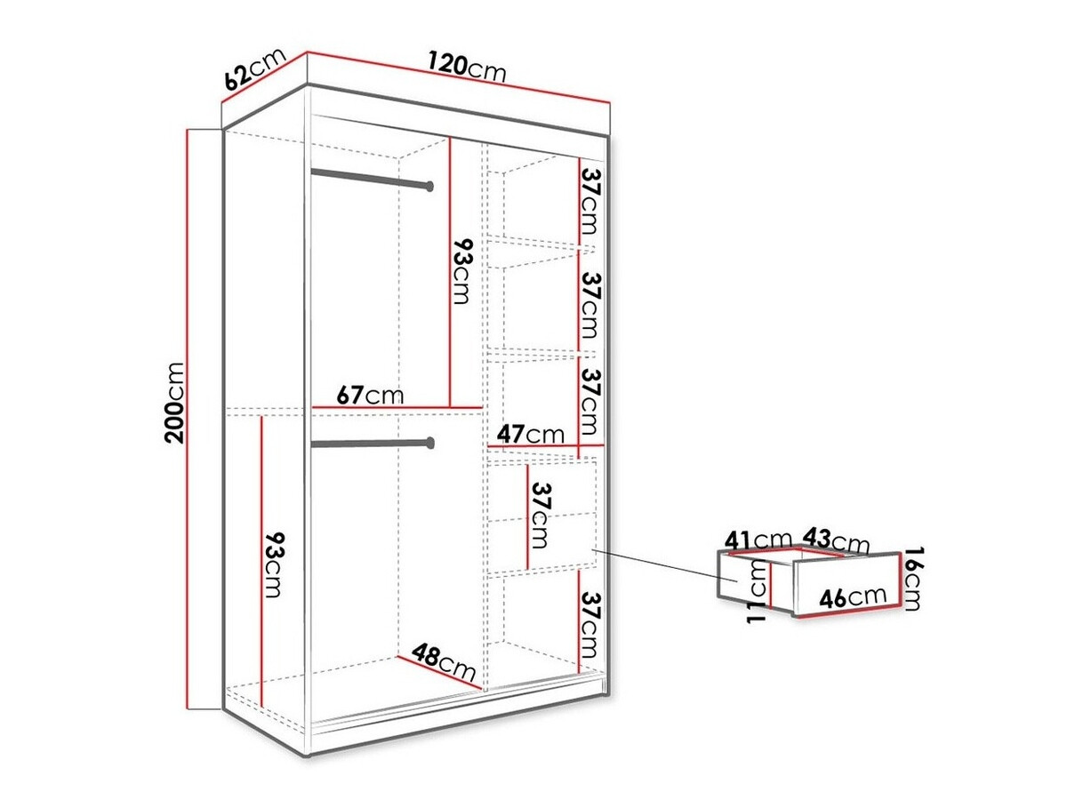 Ormar Hartford 247 (Mat belo + Crni mermer)