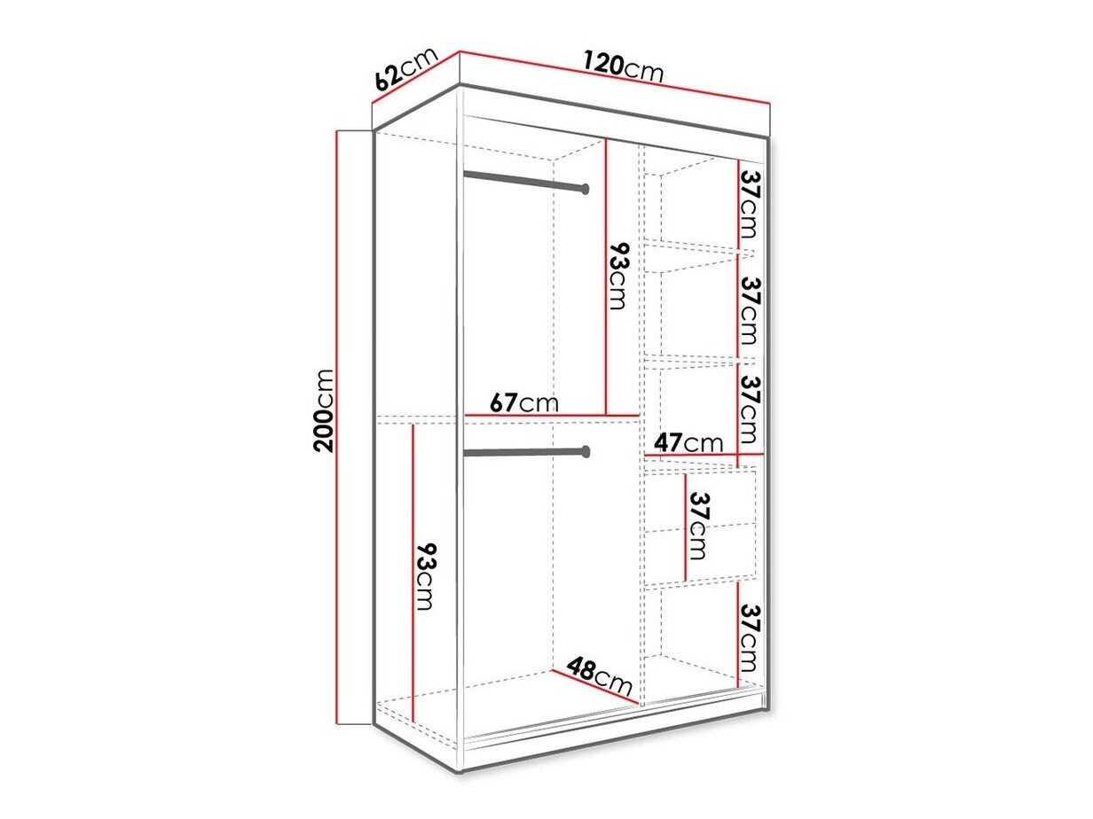 Ormar Hartford 247 (Mat crna + Crni mermer)
