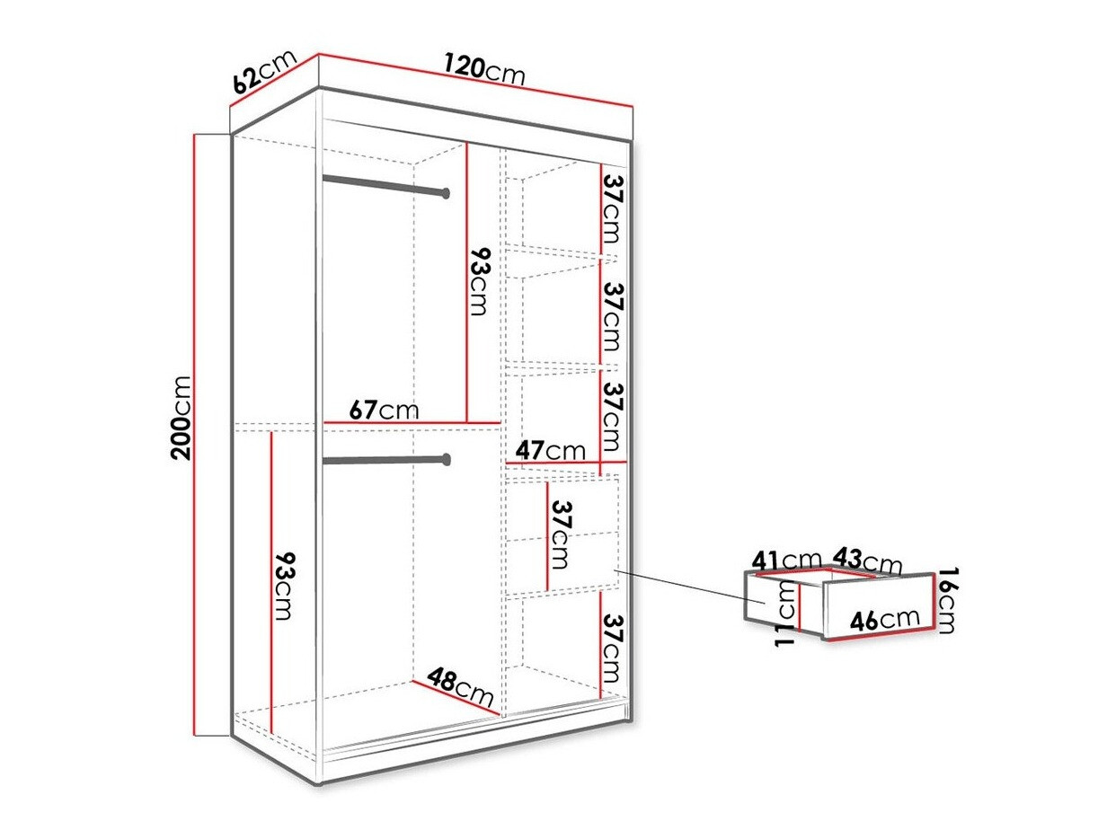 Ormar Hartford 247 (Mat crna + Crni mermer)