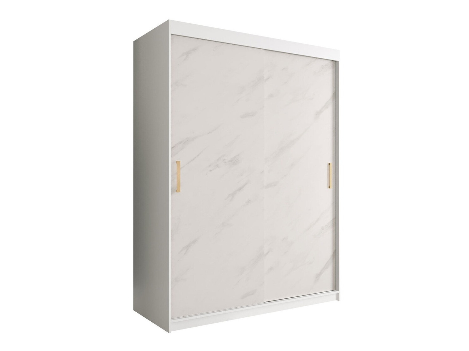 Ormar Hartford 248 (Mat belo + Beli mermer)