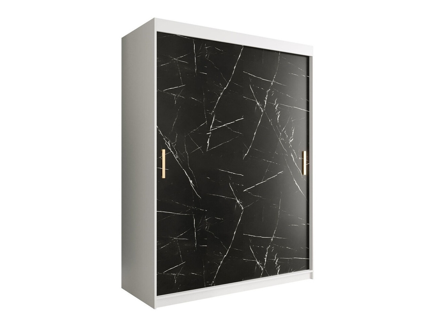 Ormar Hartford 248 (Mat belo + Crni mermer)