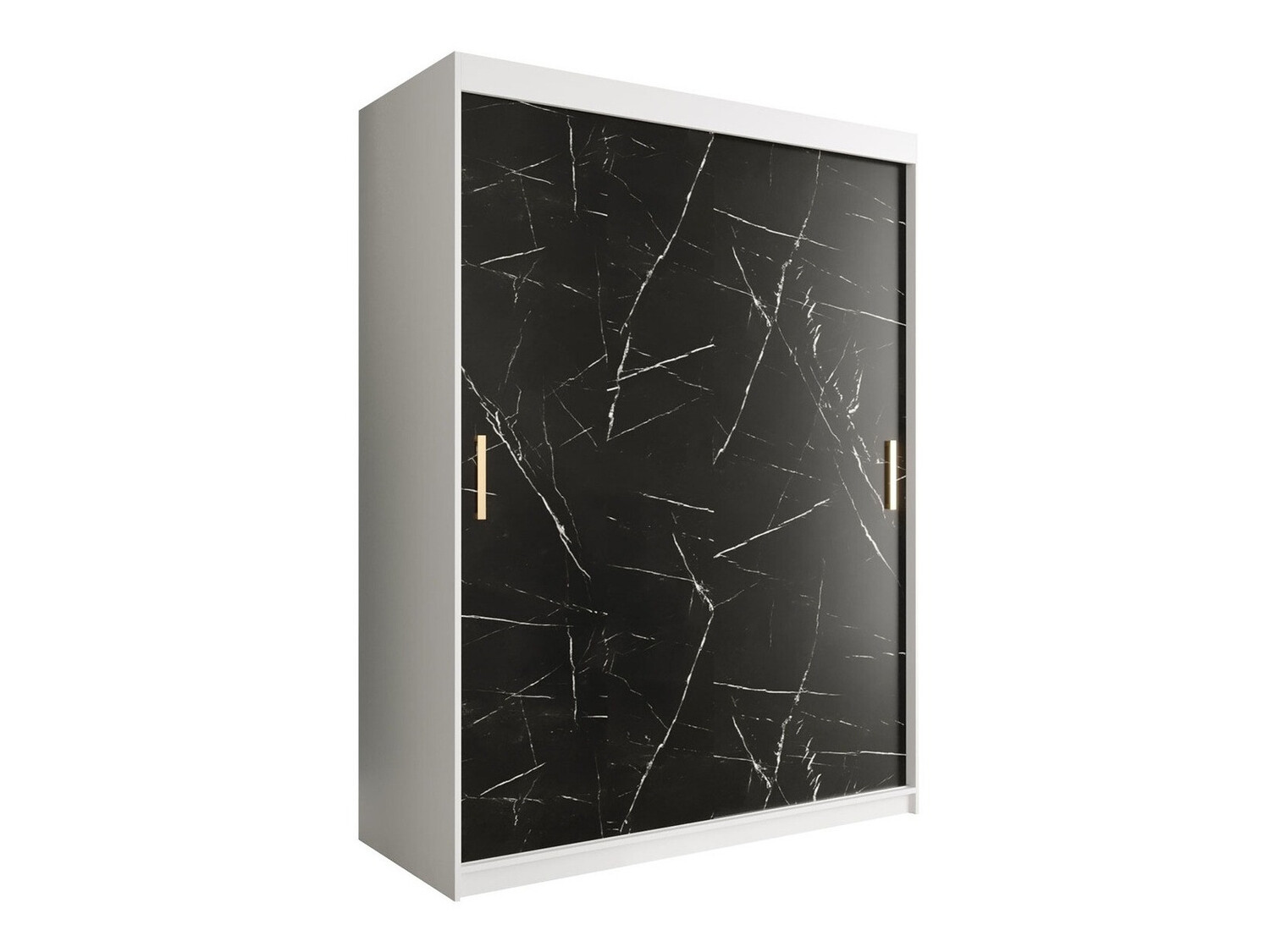 Ormar Hartford 248 (Mat belo + Crni mermer)