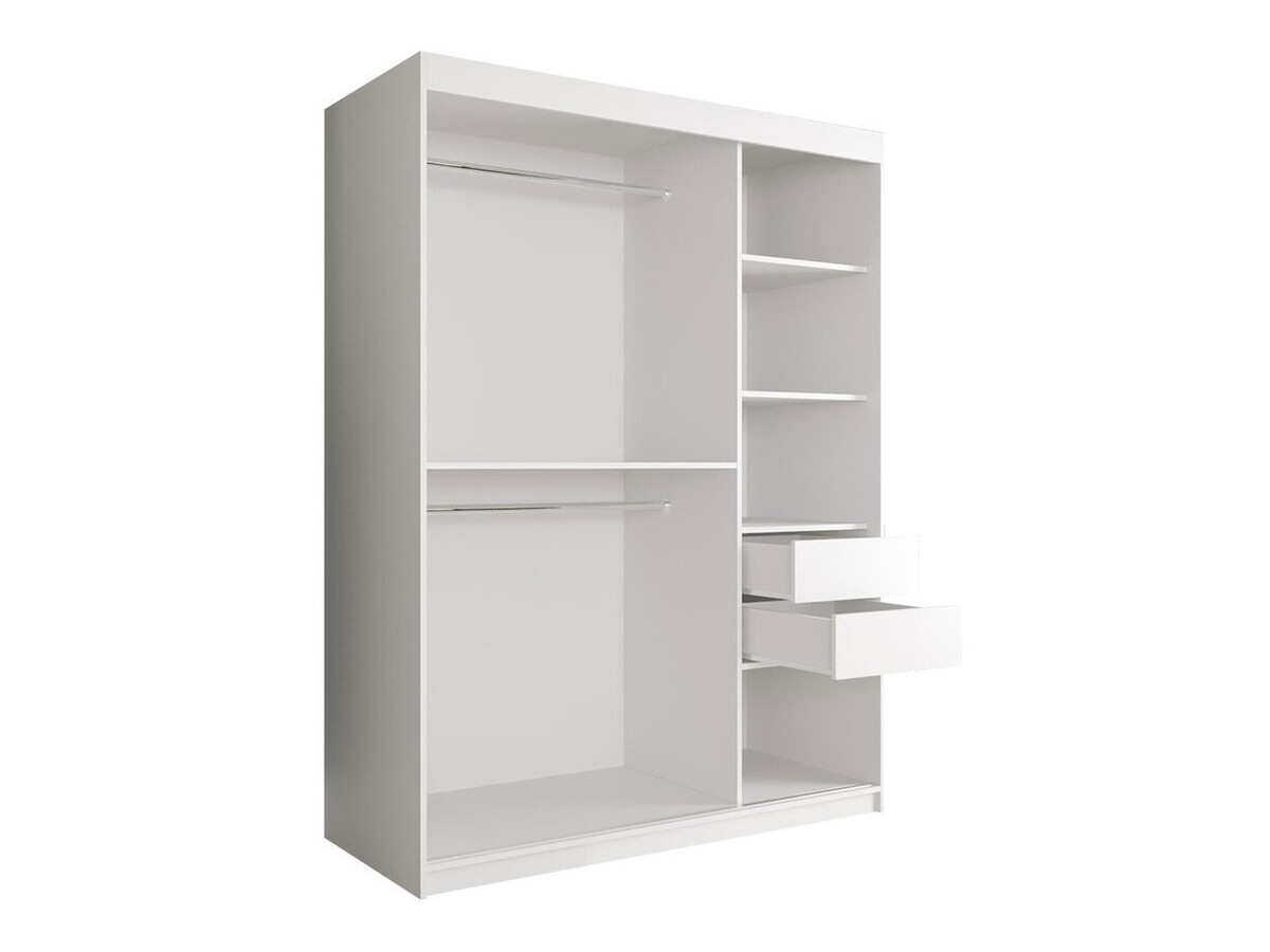 Ormar Hartford 248 (Mat belo + Crni mermer)