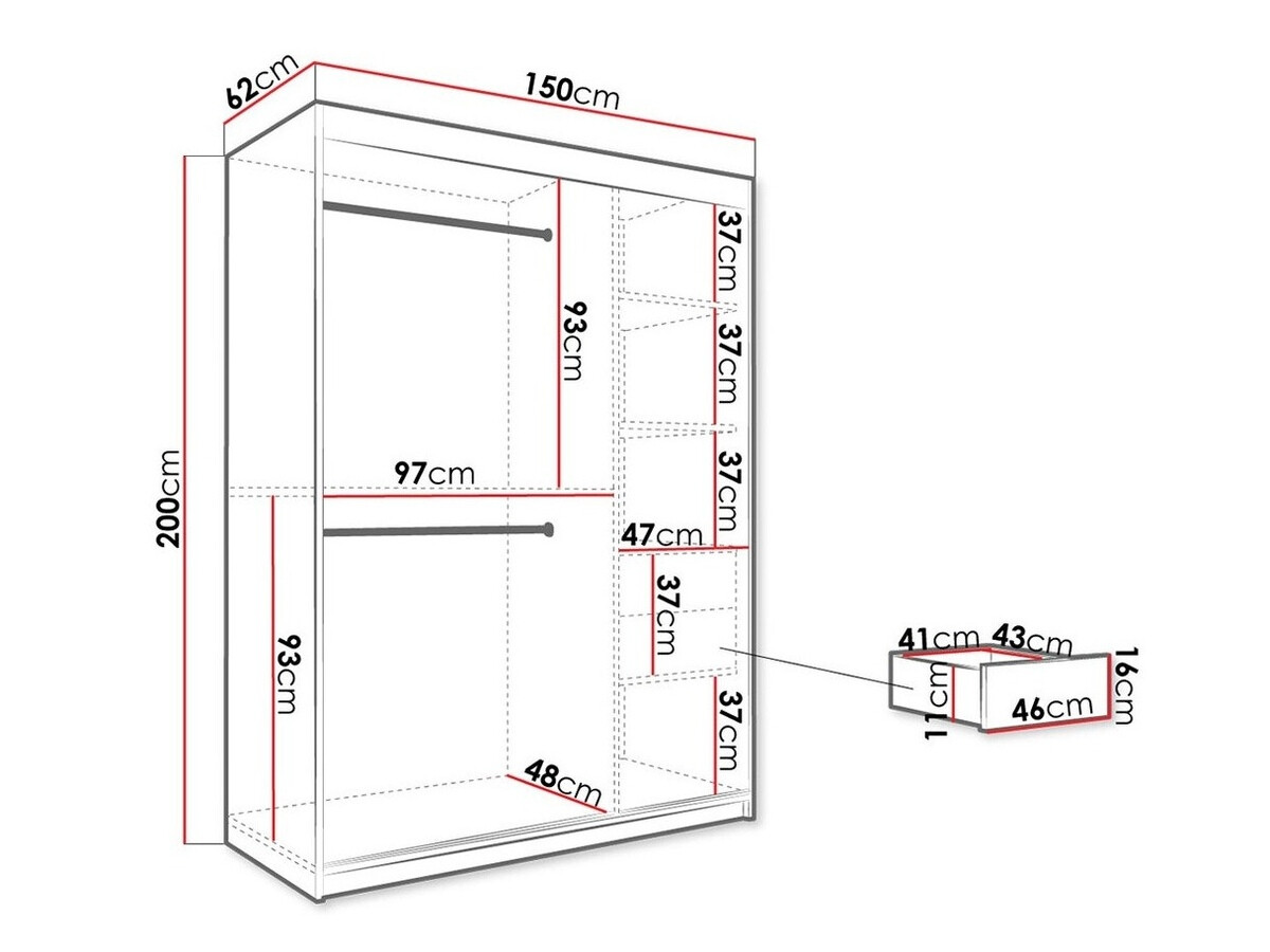 Ormar Hartford 248 (Mat belo + Crni mermer)