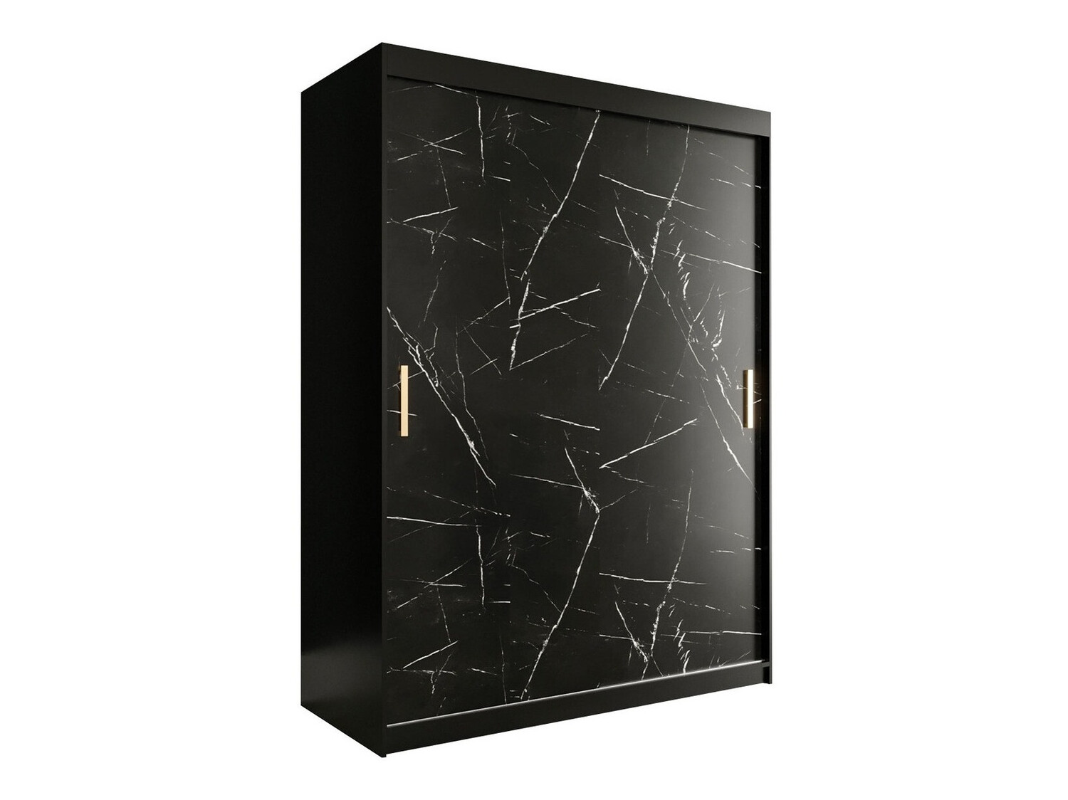 Ormar Hartford 248 (Mat crna + Crni mermer)