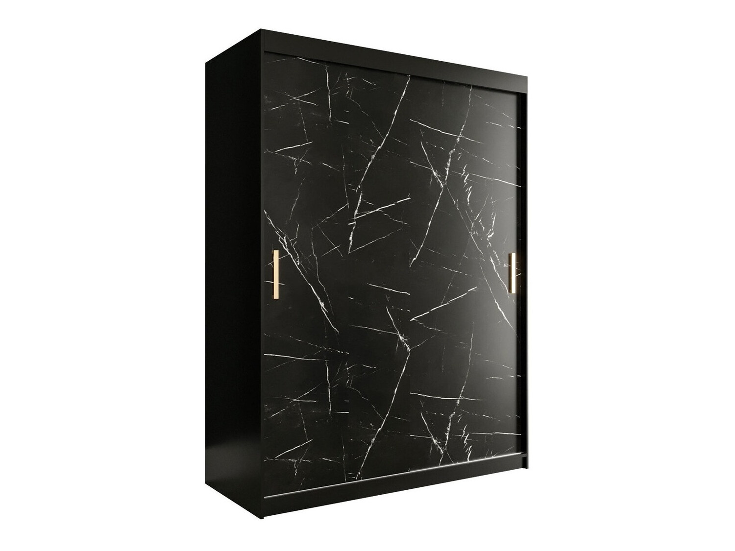 Ormar Hartford 248 (Mat crna + Crni mermer)