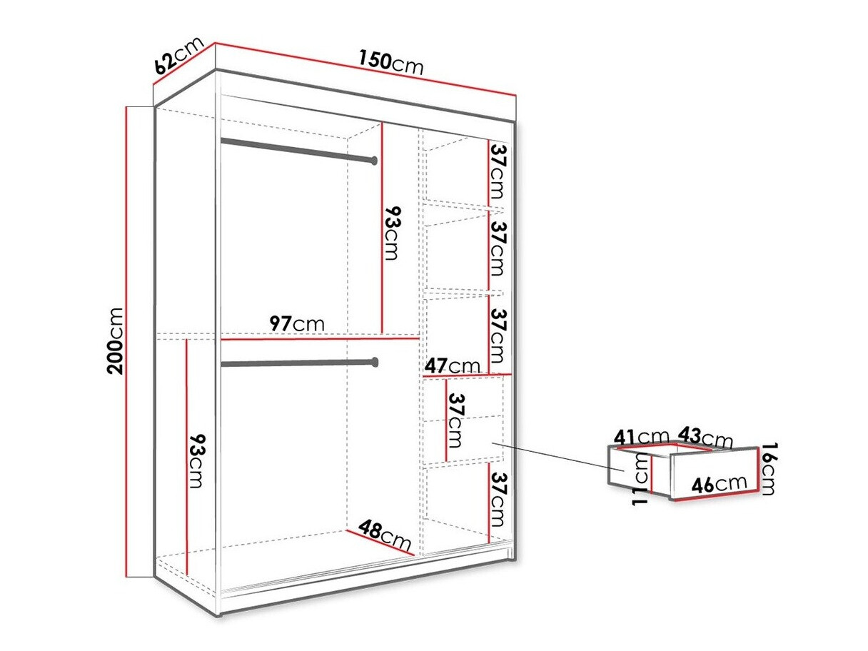 Ormar Hartford 248 (Mat crna + Crni mermer)