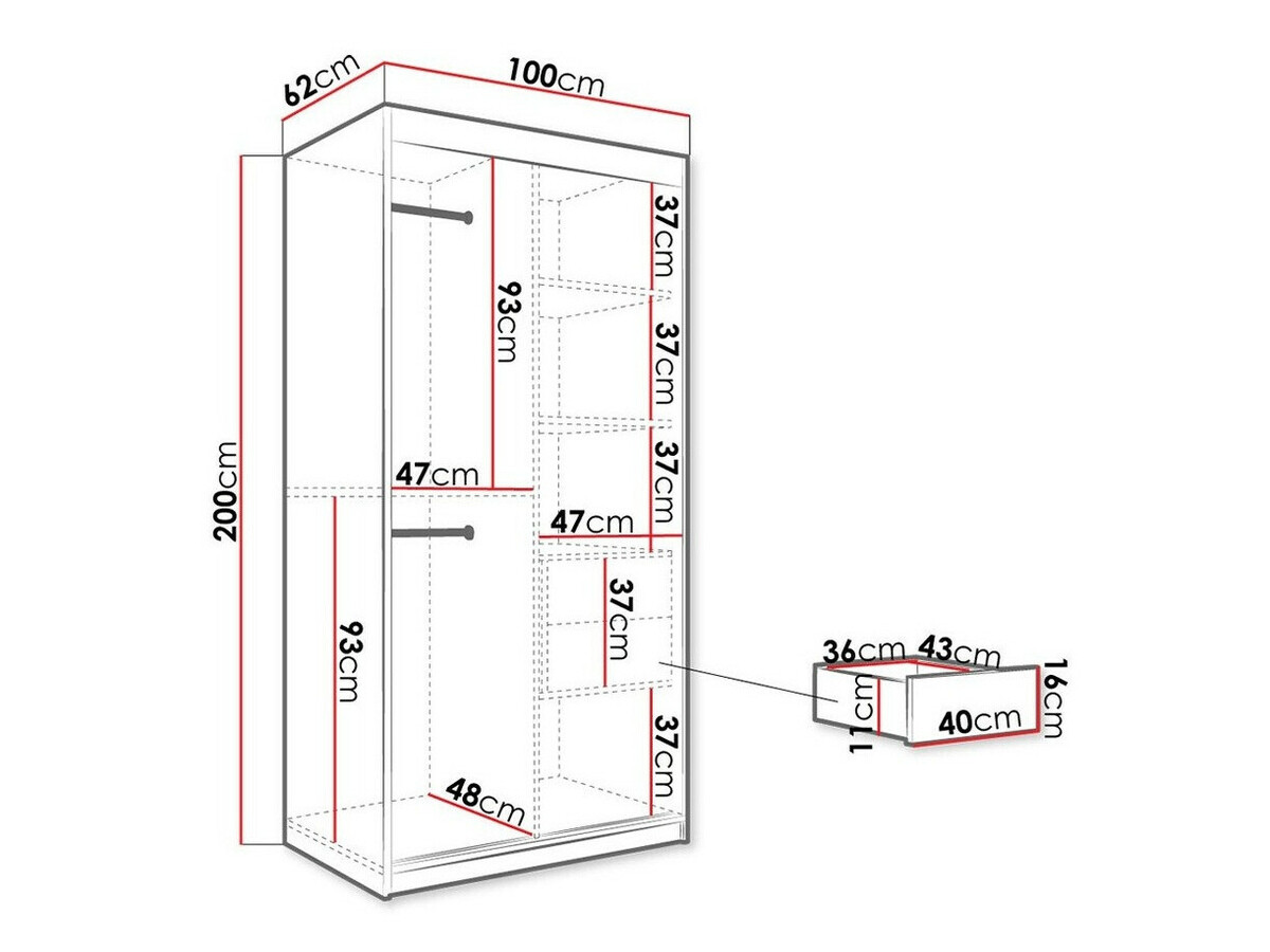 Ormar Hartford 252 (Mat belo + Crni mermer)