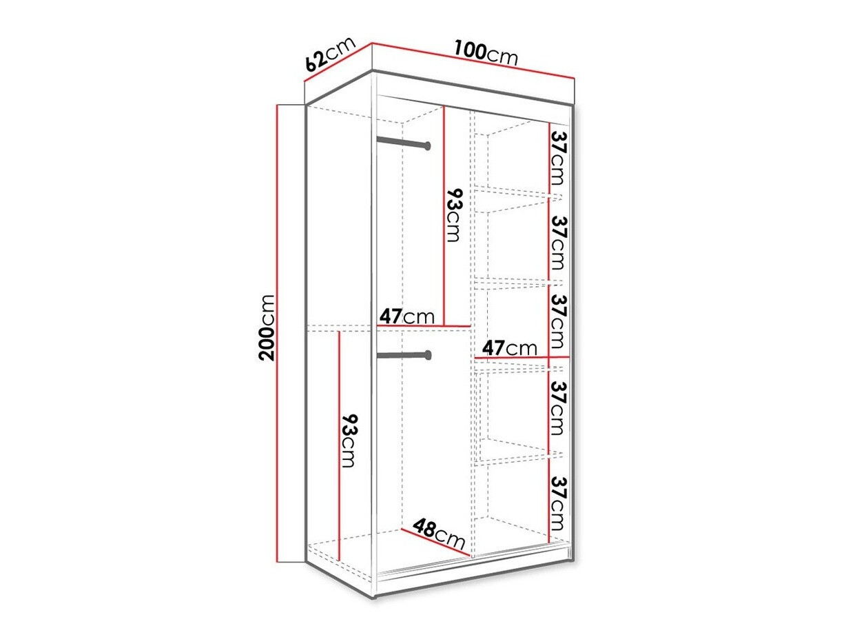 Ormar Hartford 252 (Mat crna + Crni mermer)