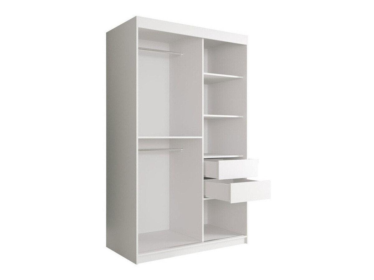 Ormar Hartford 253 (Mat belo + Crni mermer)