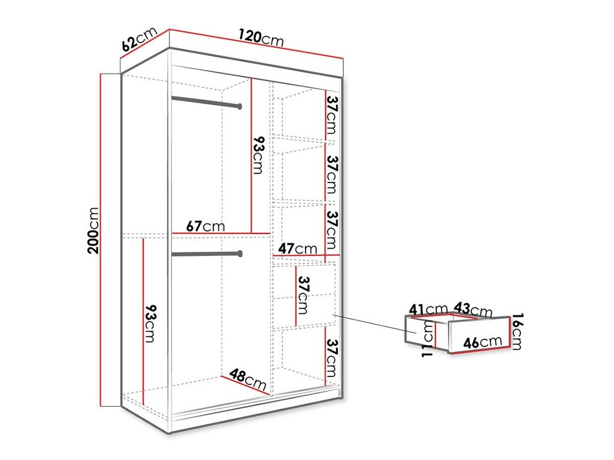 Ormar Hartford 253 (Mat belo + Crni mermer)