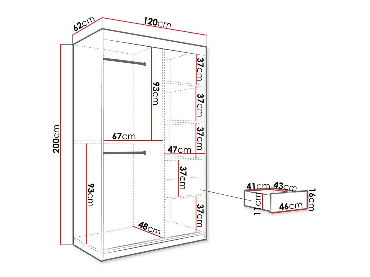 Ormar Hartford 253 (Mat crna + Crni mermer)