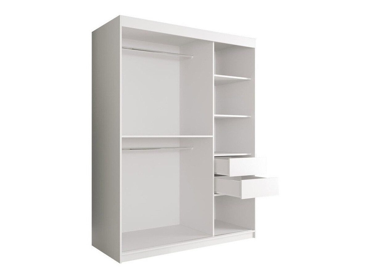 Ormar Hartford 254 (Mat belo + Crni mermer)