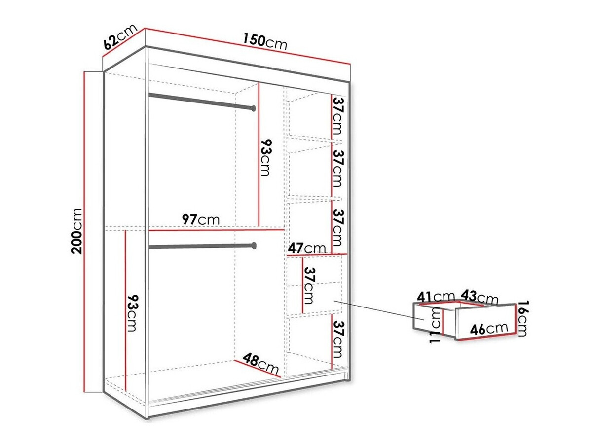 Ormar Hartford 254 (Mat belo + Crni mermer)