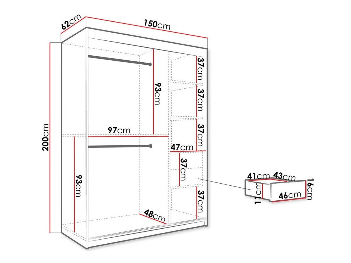 Ormar Hartford 254 (Mat crna + Crni mermer)