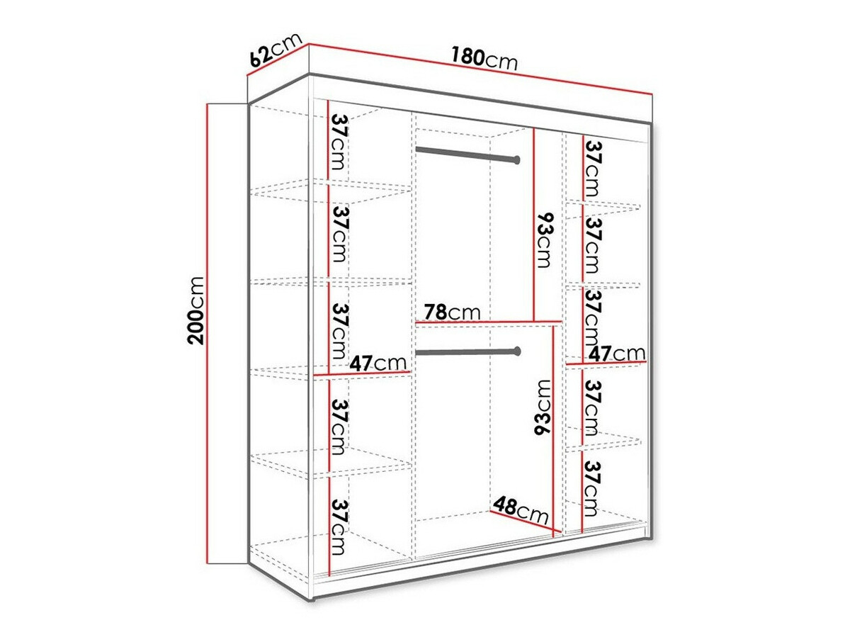 Ormar Hartford 255 (Mat crna + Beli mermer)